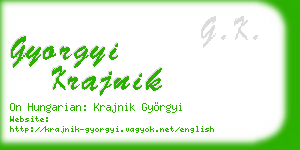 gyorgyi krajnik business card